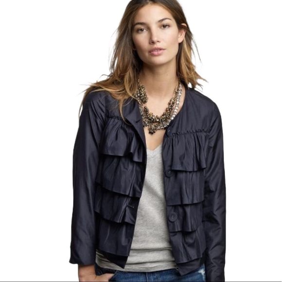 J.Crew Ruffle Blazer (Sample) - Picture 1 of 14
